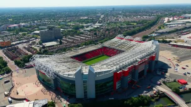 Old Trafford Soccer Football Stadium Manchester United Manchester United Kingdom — Vídeos de Stock