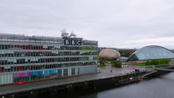 Bbc Scotland Studios Och Huvudkontor Glasgow Glasgow Förenade Kungariket Oktober — Stockvideo