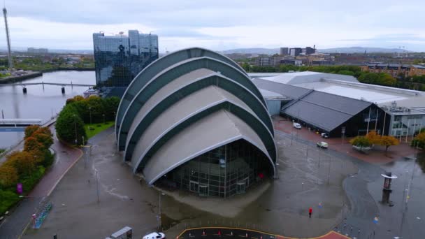 Clyde Auditorium Het Sse Scottish Exhibition Conference Center Glasgow Glasgow — Stockvideo