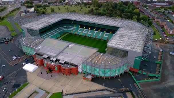 Celtic Stadium Glasgow Maison Celtic Glasgow Vue Aérienne Glasgow Royaume — Video