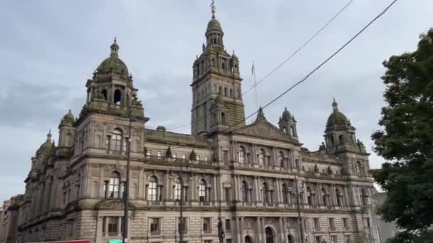 Glasgow City Council Central Chambers Cestovní Fotografie — Stock video