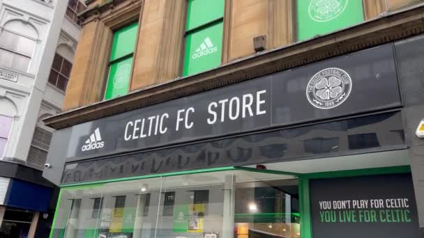 Celtic Glasgow Store Cidade Glasgow Glasgow Reino Unido Outubro 2022 — Vídeo de Stock