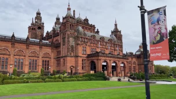 Kelvingrove Konstgalleri Och Museum Glasgow Glasgow Förenade Kungariket Oktober 2022 — Stockvideo