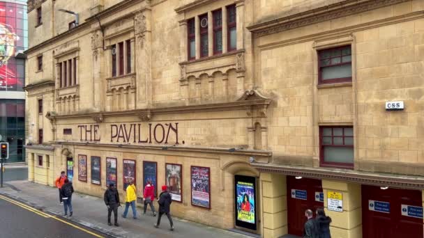 Pavilhão Teatro Glasgow Glasgow Reino Unido Outubro 2022 — Vídeo de Stock