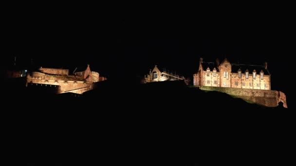 Edimbourg Illuminé Nuit Edinburgh Royaume Uni Octobre 2022 — Video