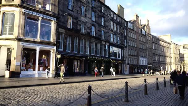 Royal Mile Édimbourg Edinburgh Royaume Uni Octobre 2022 — Video