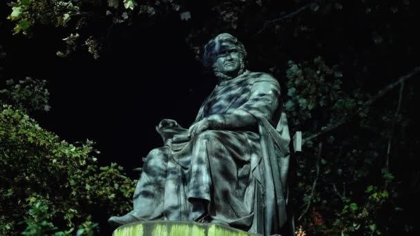 Estatua Conmemorativa Los Jardines Del Castillo Edimburgo Edimburgo Reino Unido — Vídeos de Stock