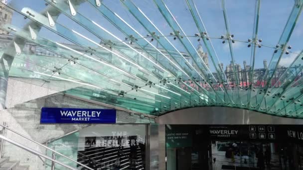 Waverly Stasyonu Edinburgh Daki Waverley Pazarı Edinburgh Rli Kingdom Ekim — Stok video