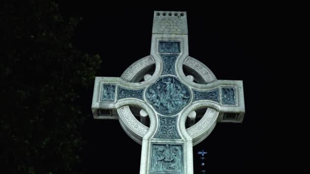 Belo Crucifixo Pedra Edimburgo Edinburgh Reino Unido Outubro 2022 — Vídeo de Stock