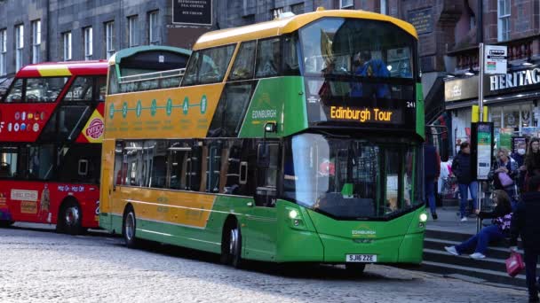 Edinburgh Bus Tours Centro Cidade Edinburgh Reino Unido Outubro 2022 — Vídeo de Stock