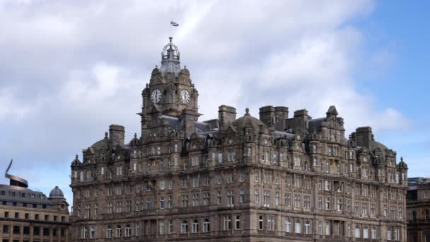爱丁堡的Balmoral酒店 Edinburgh United Kingdom Ingdom October 2022 — 图库视频影像