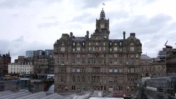 爱丁堡的Balmoral酒店 联合王国 Edinburgh 2022年10月4日 — 图库视频影像