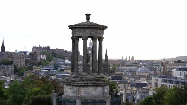 Vista Sobre Edimburgo Desde Calton Hill Edimburgo Reino Unido Octubre — Vídeo de stock