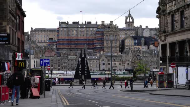 Vista Sobre Casco Antiguo Edimburgo Edimburgo Reino Unido Octubre 2022 — Vídeos de Stock