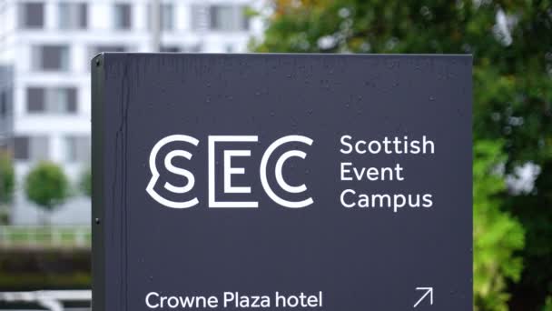 Sec Scottish Event Campus Glasgow Glasgow Det Forenede Kongerige Oktoober – Stock-video