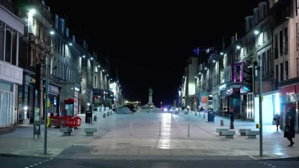 Centre Ville Édimbourg Nuit Edinburgh Royaume Uni Octobre 2022 — Video
