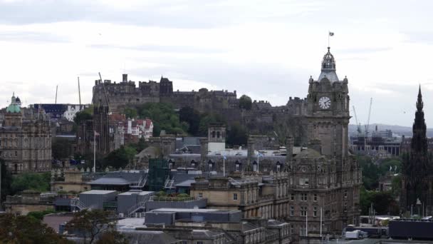 Blick Über Edinburgh Vom Calton Hill Edinburgh Vereinigtes Königreich Oktober — Stockvideo