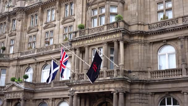 Balmoral Hotel Edinburgh Edinburgh Reino Unido Outubro 2022 — Vídeo de Stock