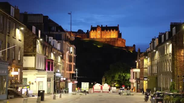 Edinburgh Şatosu New Town Dan Görüntü Edinburgh Rli Kingdom Ekim — Stok video