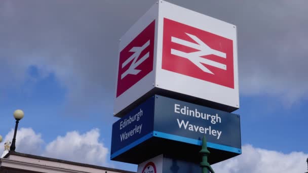 Станция Ваверли Эдинбурге Эдинбург Великобритания Октоберфест Октября 2022 Года — стоковое видео