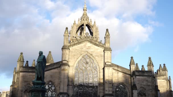 Catedral Giles Edimburgo Ciudad Vieja Edimburgo Reino Unido Octubre 2022 — Vídeo de stock