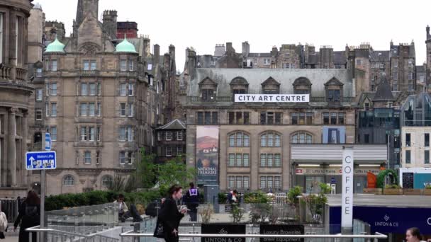 City Art Center Στην Παλιά Πόλη Του Εδιμβούργου Edinburgh Ηνωμένο — Αρχείο Βίντεο