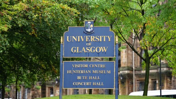 University Glasgow Glasgow United Kingdom October 2022 — стокове відео