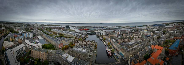 Panoramisch Uitzicht Leith Edinburgh Van Bovenaf Reizen — Stockfoto
