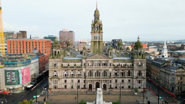 Glasgow City Council Glasgow City Chambers George Square Glasgow United — стоковое видео