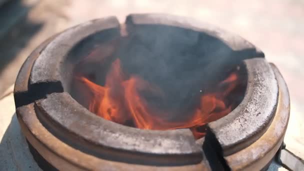 Tandoor Burning Wood Tandoor Tandoor Oven Cooking National Dishes Caucasus — Video Stock