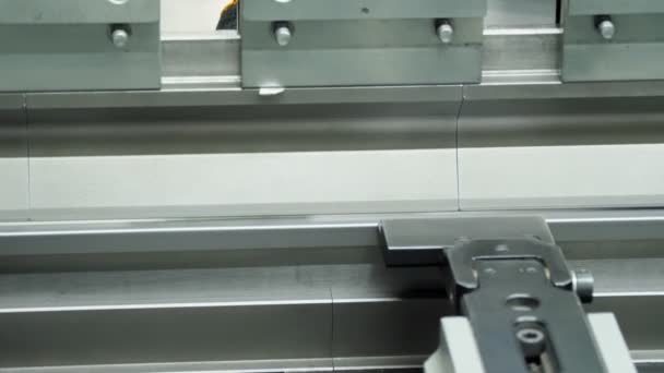 Metal Bending Close Metal Sheet Bending Machine Hydraulic Press Brake — 图库视频影像