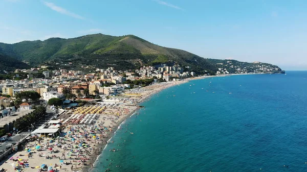 Spotorno Italy July 2018 Aero Panorama Spotorno Village Seaside Spotorno — Stock fotografie