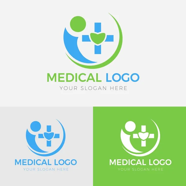 Projeto Médico Logotipo Vetor Logotipo Hospital — Vetor de Stock