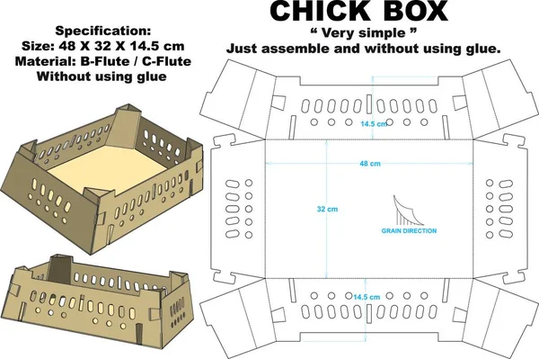 Bra Stark Chick Box Inget Lim Och Mycket Lätt Att — Stock vektor