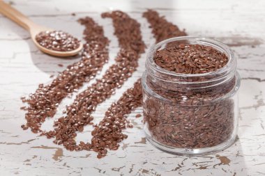 Linum usitatissimum - Keten tohumları Çok sağlıklı besinler