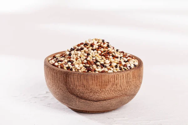Chenopodium Quinoa Photo Real Quinoa Seed Mix White Red Black — Stock Photo, Image