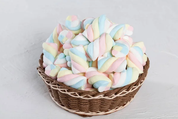 Πολύχρωμα Marshmallows Νόστιμα Πολύχρωμα Και Αφράτα Marshmallows — Φωτογραφία Αρχείου