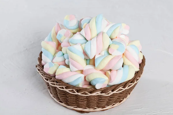 Bunte Marshmallows Leckere Bunte Und Flauschige Marshmallows — Stockfoto