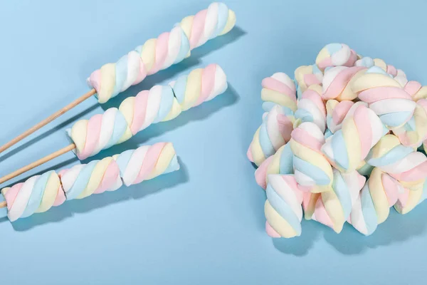 Marshmallows Multicoloridos Saboroso Colorido Fofo Marshmallows — Fotografia de Stock