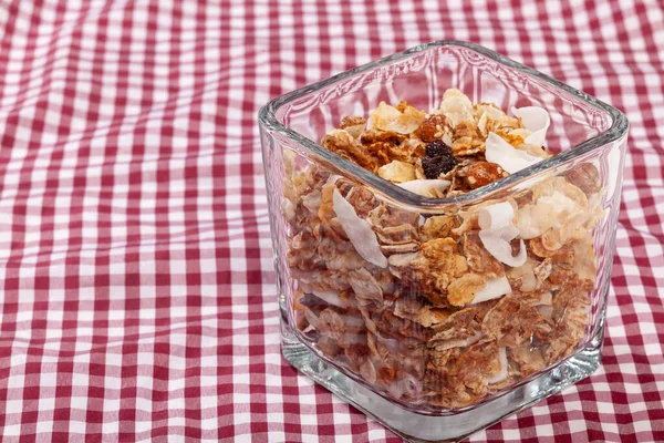 健康食品 朝食のための食品 おいしいと栄養価の高い有機グラノーラ — ストック写真