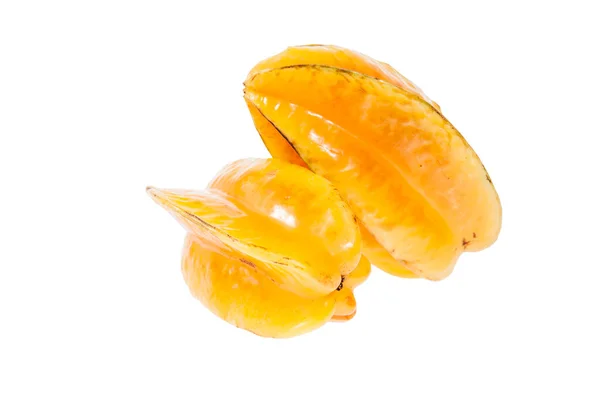 Averrhoa Carambolo Sternfrucht Oder Karambola Foto Auf Weißem Hintergrund — Stockfoto