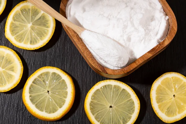 Baking Soda Powder Meyer Lemon — 스톡 사진