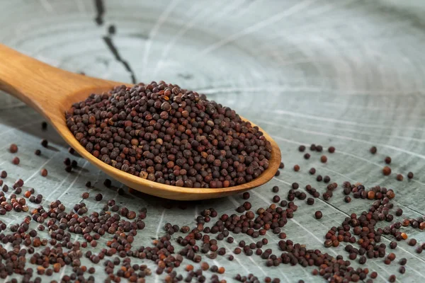 Brassica Nigra Black Mustard Seeds Ajenabe — Stock Photo, Image