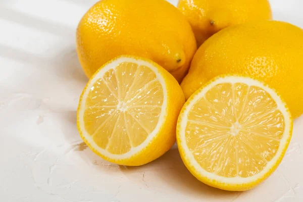 Fruta Madura Fresca Limón Amarillo Citrus Meyeri —  Fotos de Stock