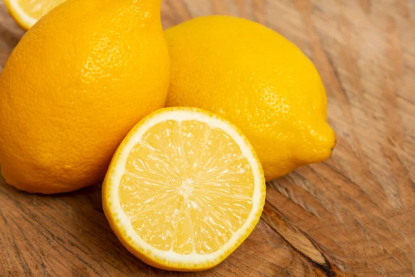 Fruta Madura Fresca Limón Amarillo Citrus Meyeri —  Fotos de Stock