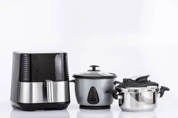 Electrodomésticos Cocina Diferentes Electrodomésticos Sobre Fondo Neutro — Foto de Stock