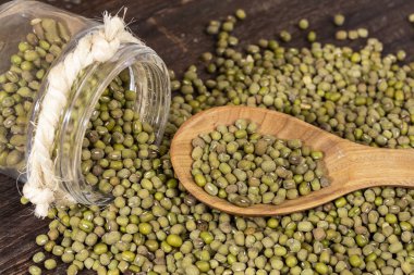 Vigna Radiata - Çiğ organik yeşil mung fasulyesi