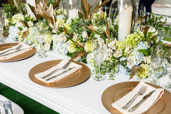 Social Events Elegant Banquet Hall Wedding Party — Zdjęcie stockowe