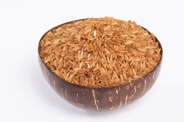 Raw Rice Rice Ready Prepare Coconut Rice — Zdjęcie stockowe