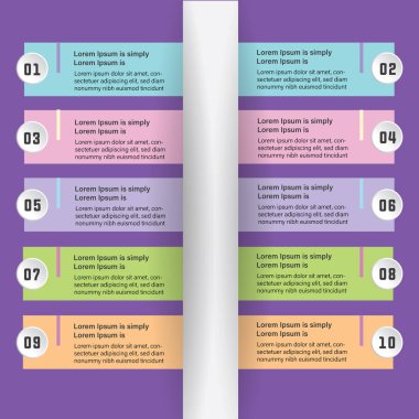 Veri sunumu için 10 adım bilgi şeması şablonu